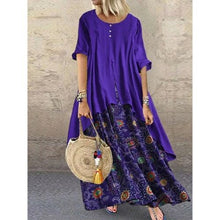 Load image into Gallery viewer, Hot Elegant Floral Ethnic Long Dress Woman Autumn Boho O-Neck Long Sleeve Loose Maxi Dresses Plus Size 5XL Vestido